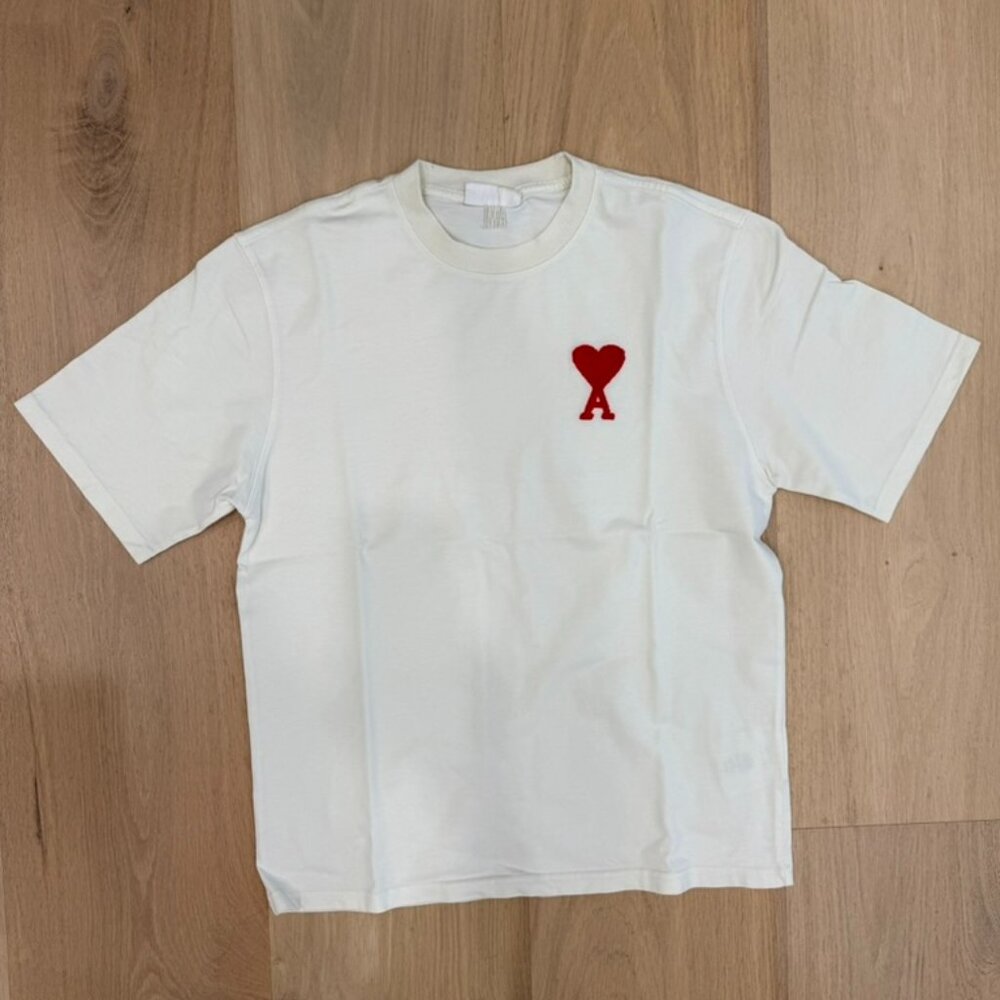 Ami Paris - Ami de Couer Patch Logo T-shirt, men's medium